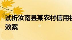 试析汝南县某农村信用社与告庞某流质抵押无效案