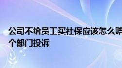 公司不给员工买社保应该怎么赔偿公司不给员工买社保向哪个部门投诉