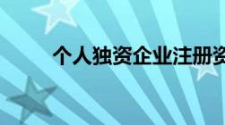 个人独资企业注册资金需要实缴吗