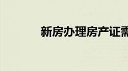 新房办理房产证需要交多少钱