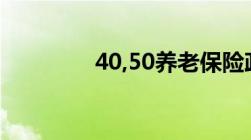 40,50养老保险政策是什么