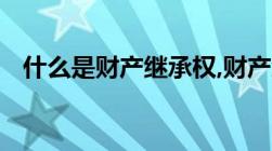 什么是财产继承权,财产继承权特征有哪些