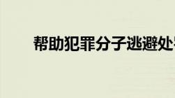 帮助犯罪分子逃避处罚罪法院如何判