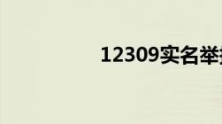 12309实名举报的后果