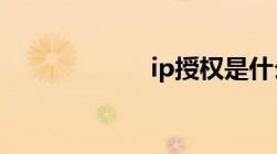 ip授权是什么意思