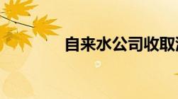 自来水公司收取滞纳金规定