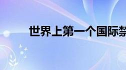 世界上第一个国际禁毒公约是什么