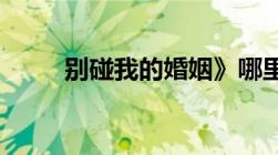 别碰我的婚姻》哪里可以下载TXT