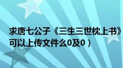 求唐七公子《三生三世枕上书》正文+番外全集txt！！！（可以上传文件么0及0）