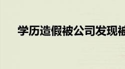 学历造假被公司发现被开除会结工资吗