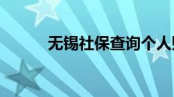 无锡社保查询个人账户明细查询