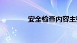 安全检查内容主要包括哪些