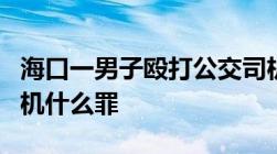 海口一男子殴打公交司机被行拘殴打公交车司机什么罪