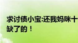 求讨债小宝:还我妈咪十块钱全集txt不要中间缺了的！