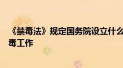 《禁毒法》规定国务院设立什么负责组织协调指导全国的禁毒工作