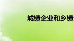 城镇企业和乡镇企业的区别