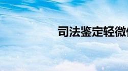 司法鉴定轻微伤如何定