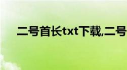 二号首长txt下载,二号首长txt全集下载