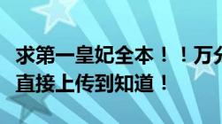 求第一皇妃全本！！万分感谢！麻烦请把TXT直接上传到知道！