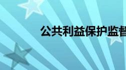 公共利益保护监督的名词解释