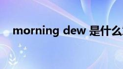 morning dew 是什么意思（morning）