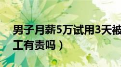 男子月薪5万试用3天被辞退（公司合法吗员工有责吗）