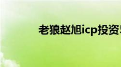 老狼赵旭icp投资5万元可靠吗