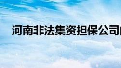 河南非法集资担保公司的立案条件是什么