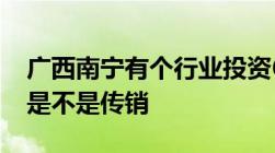 广西南宁有个行业投资69800可以赚1040万是不是传销