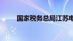 国家税务总局江苏电子税务局登录