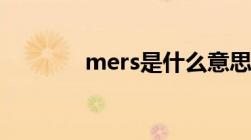 mers是什么意思啊（mers）