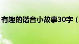 有趣的谐音小故事30字（有趣的谐音小故事）