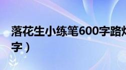 落花生小练笔600字路灯（落花生小练笔600字）