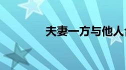 夫妻一方与他人合伙做生意