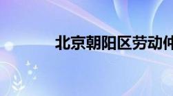 北京朝阳区劳动仲裁地址电话