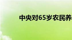 中央对65岁农民养老补贴是多少