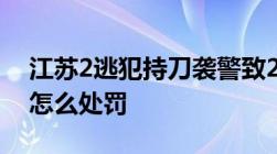 江苏2逃犯持刀袭警致2名警员牺牲妨害公务怎么处罚