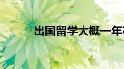 出国留学大概一年花费需要多少