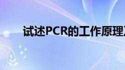 试述PCR的工作原理及基本反应步骤