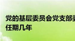 党的基层委员会党支部委员会支部委员会每届任期几年