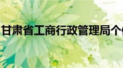 甘肃省工商行政管理局个体户网上年检怎么办