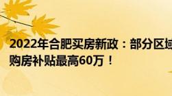 2022年合肥买房新政：部分区域取消房产限购！附合肥最全购房补贴最高60万！