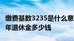 缴费基数3235是什么意思缴费基数3235交15年退休金多少钱