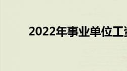 2022年事业单位工资标准表(最新)