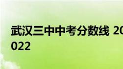 武汉三中中考分数线 2019+2020+2021+2022