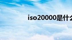 iso20000是什么管理体系