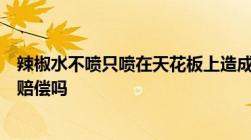 辣椒水不喷只喷在天花板上造成接近人的气味受到影响需要赔偿吗