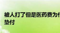 被人打了但是医药费为什么警察说先由我自己垫付