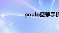 poulo菠萝手机哪里有卖