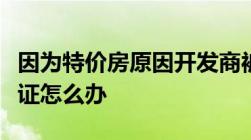 因为特价房原因开发商被停止网签未拿到房产证怎么办